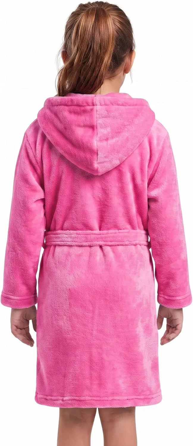 Just Love Hooded Plush Fleece Robe for Girls