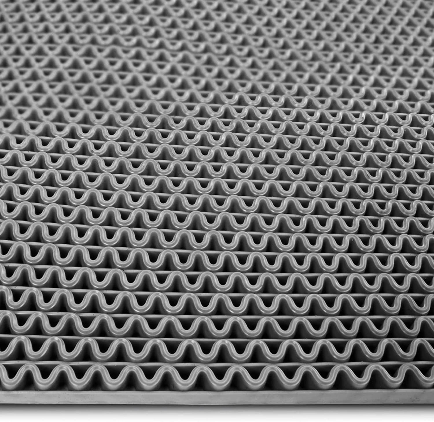 Floordirekt Hygienematten Anti-Slip für Barfußzonen | Gummimatte auf Maß für Nasszonen: Saunen, Schwimmbäder, Umkleidekabinen | Viele Größen, viele Farben, Zuschnitt (Grau, 90 x 100 cm)