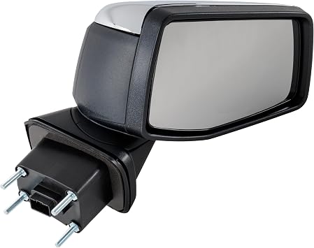 JC Whitney Passenger Side Power Heated Mirror for Chevrolet Silverado 1500 2019-2023 With Memory; Without Signal Light & Blind Spot Monitor Chrome