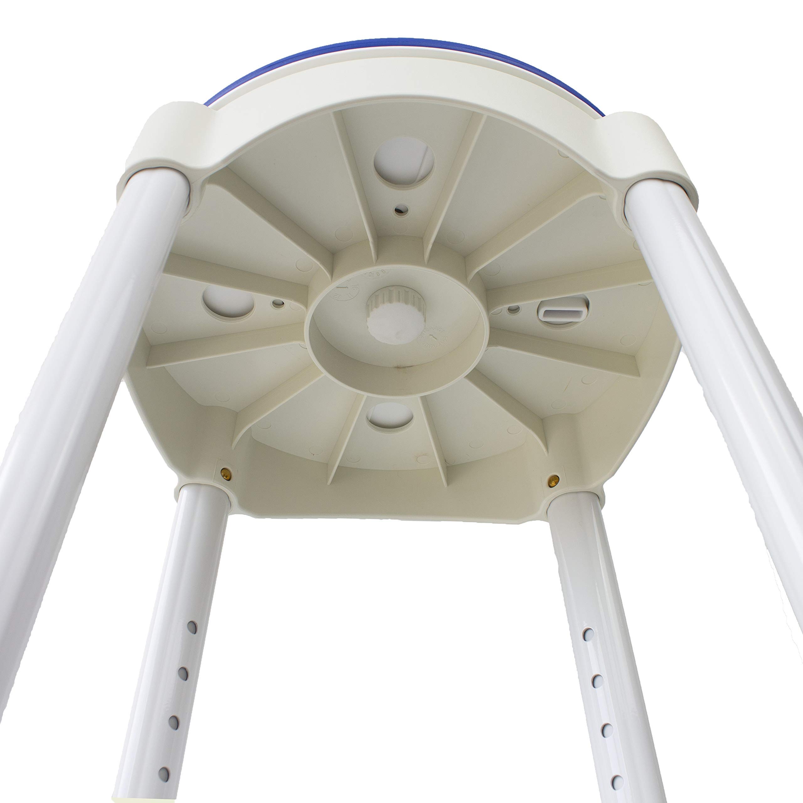 Mobiclinic, Taburete de baño Redondo Giratorio, Arrecife, con ventosas, Rotación 360º, Marca española, Regulable en Altura, Ducha, Patas Antideslizantes, Portátil