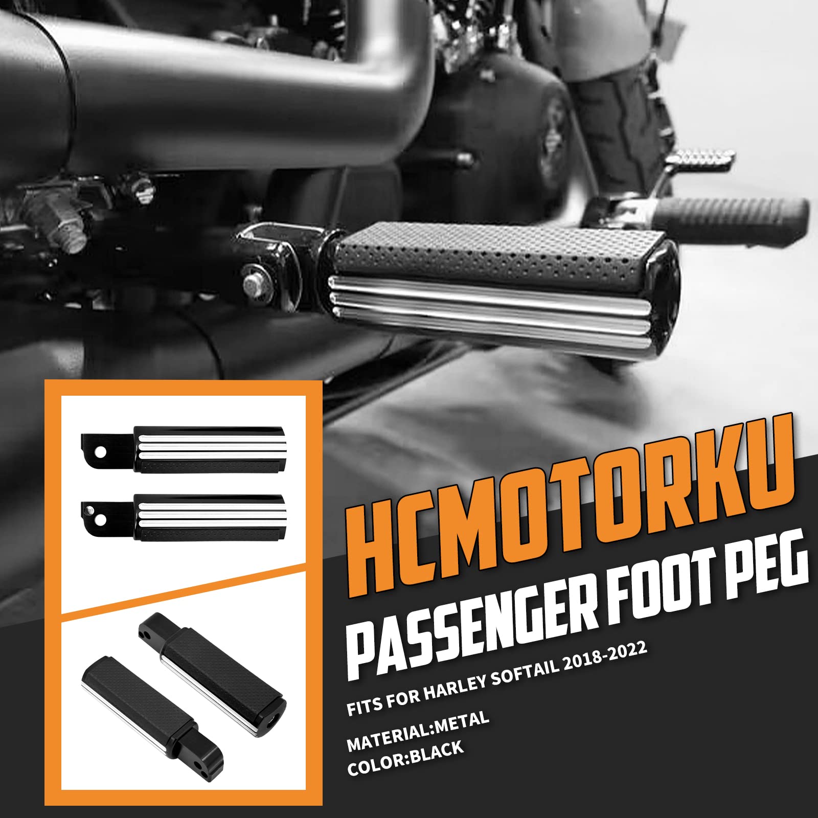 Amazon | HCmotorku オートバイ パッセンジャー フットペグ リア オス 