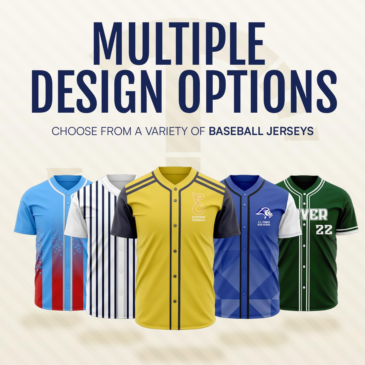 Custom Baseball Jersey for Men and Youth, Full-Button, Hand-Sewn Sports Shirt