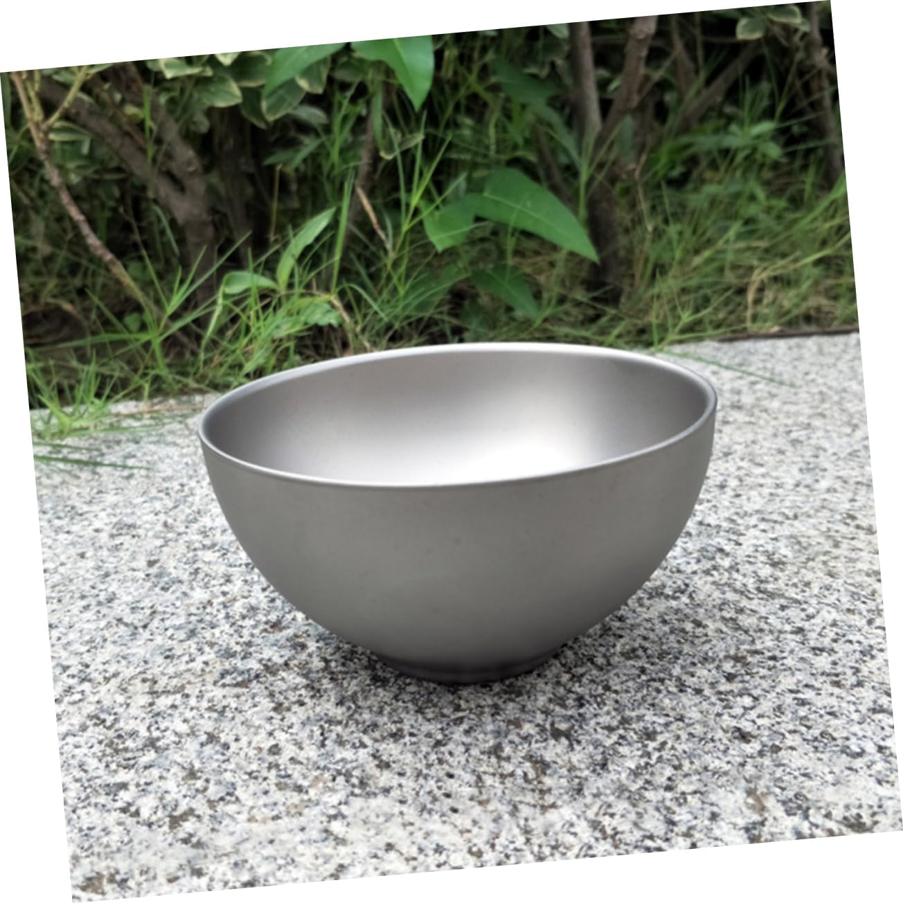 BESTonZON 1pc Double Titanium Bowl Lightweight and Camping Tableware for Outdoor Activities for Picnics Hiking Bbq and Home Use