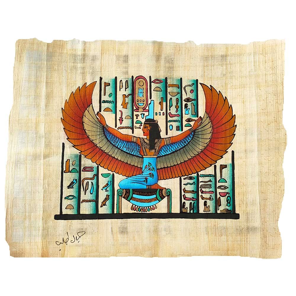 Genérico Papiro egiziano originale della dea Iside dea di tutti gli dei e madre del dio Horus 22_x_33 cm