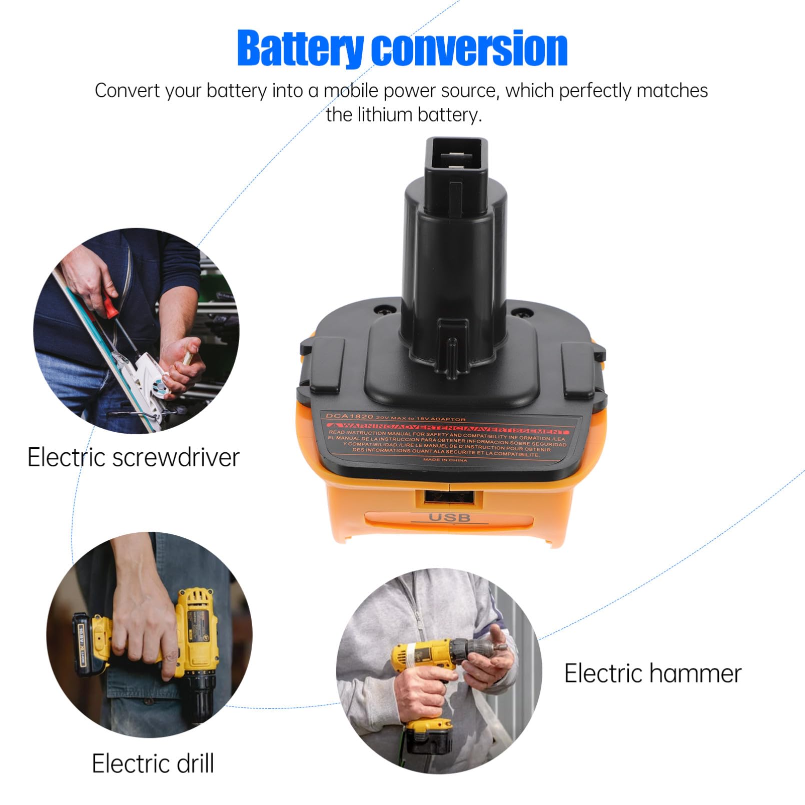 Tofficu 4 Set Adattatori Per Batterie Caricabatteria Portatile Adattatore Per Caricabatterie Doppio Adattatori Convertitori Per Batterie Convertitore In Abs
