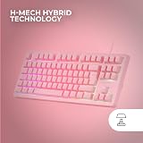Mars Gaming MK023, Langue Français, Clavier Gaming TKL, Technologie Hybride H-Mech, Éclairage FRGB Rainbow, Anti-ghosting, Compatibilité Universelle, Rose - 3
