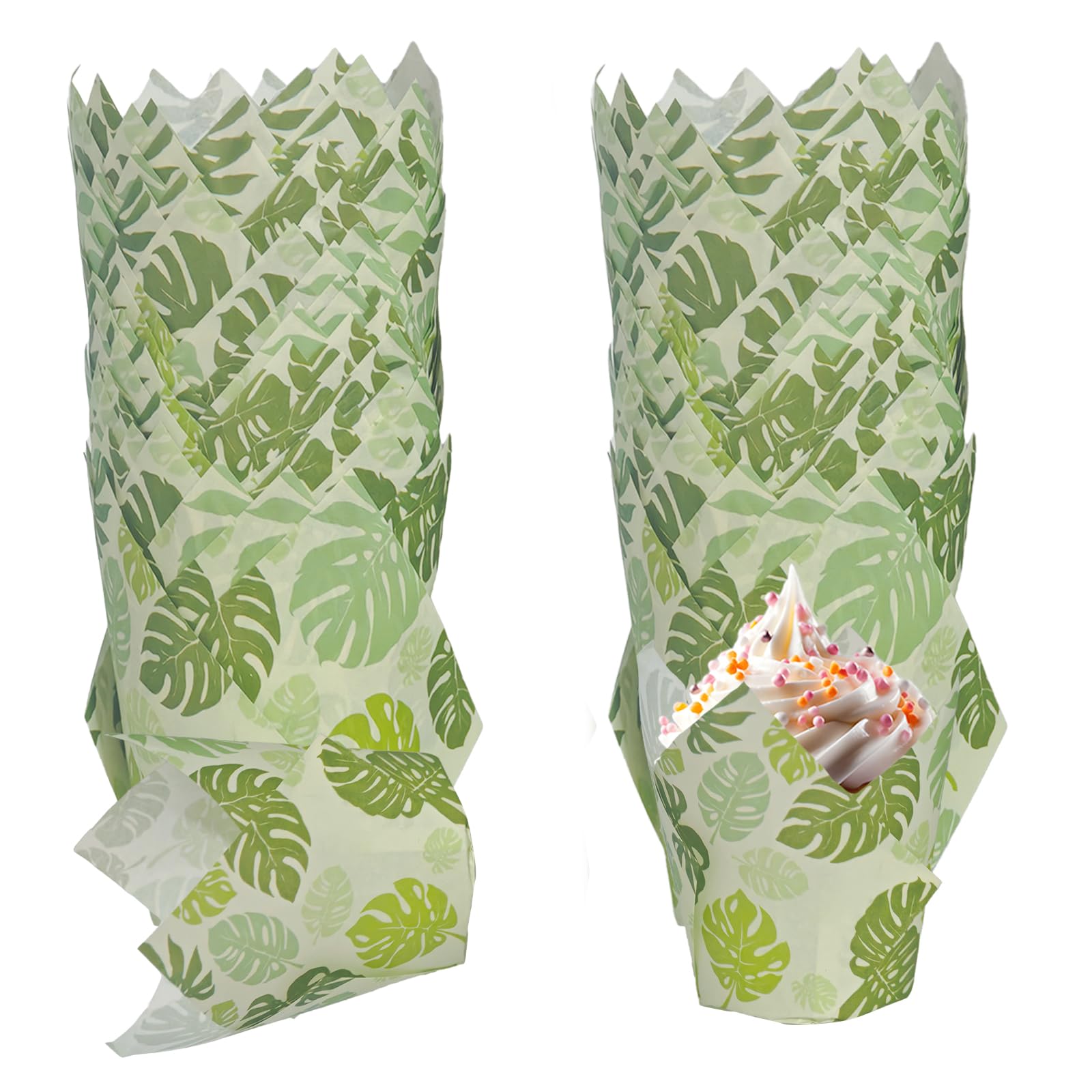 Baking Cups, No. 8, Glassine Cups, Muffin Cups, Disposable Paper, Heat Resistant, Waterproof, Oil-proof, Microwave, Oven Safe, DIY Pastry Supplies, Cake, Steamed Bread Cups (100