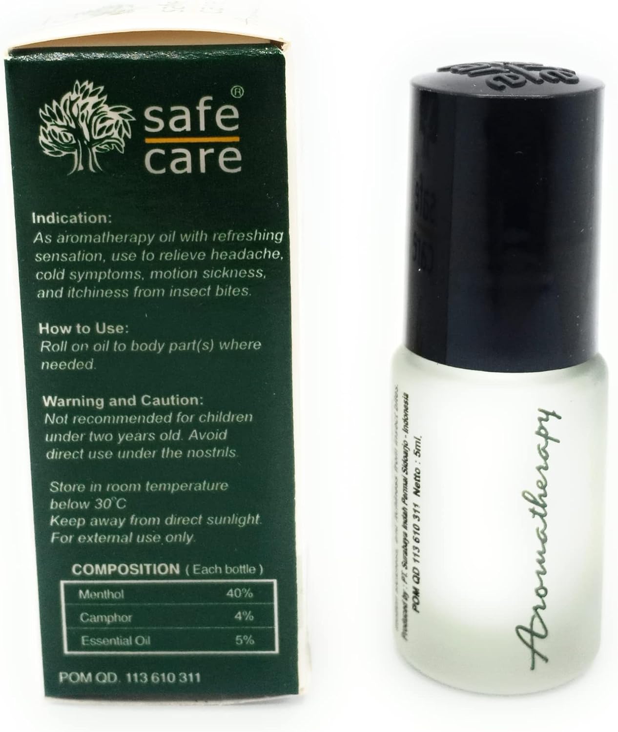 Safe Care Roll on Refreshing Oil Aromatherapy, 5 Ml (Pack of 3)