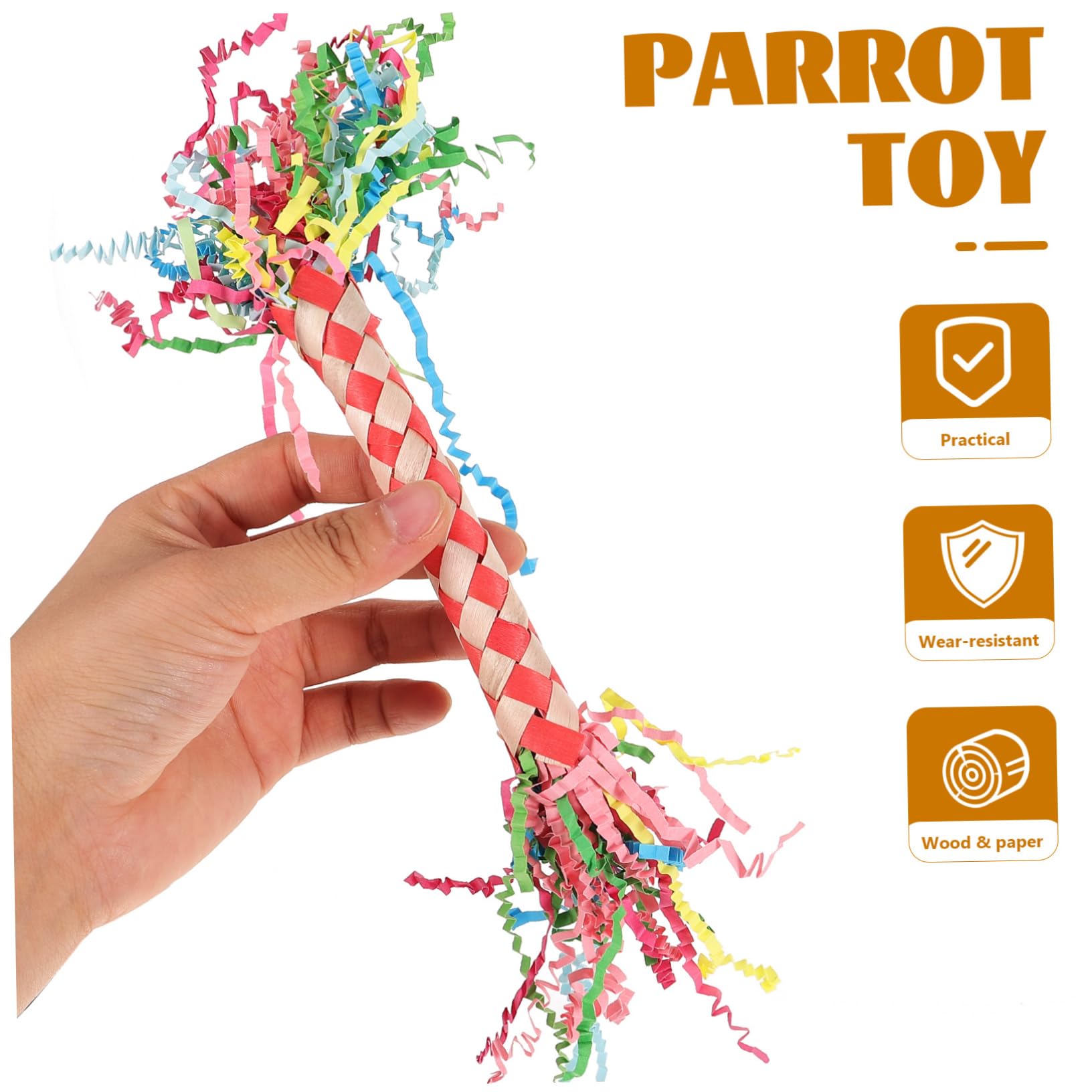 Beavorty 3pièces Jouets à Mâcher pour Oiseaux Accessoires De Décoration pour Perruches Et Perroquets Jouets pour Mastication