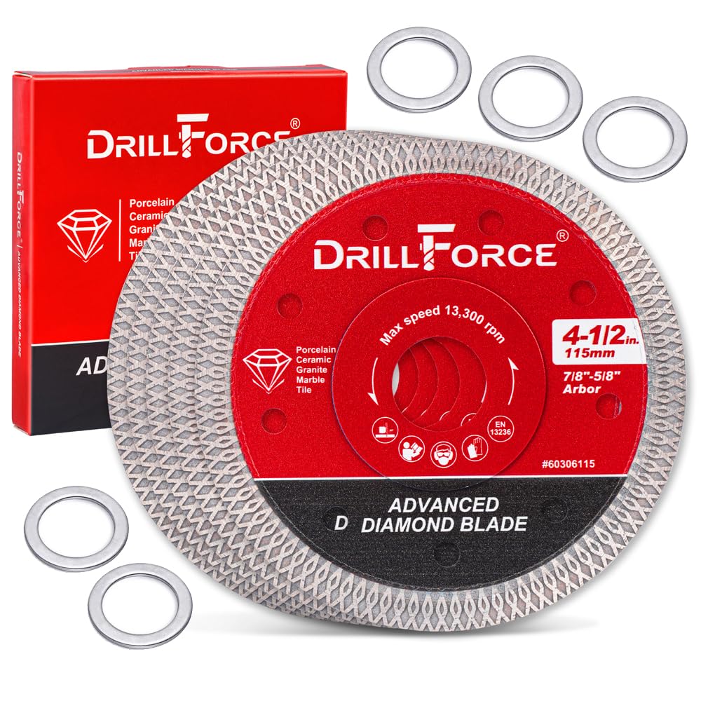 10 inch Super Thin Diamond Blade, Diamond Saw Blades for Angle Grinder, 10" Tile Blade for Smooth Cutting Porcelain Ceramic Granite Marble Tile (1-Pack)