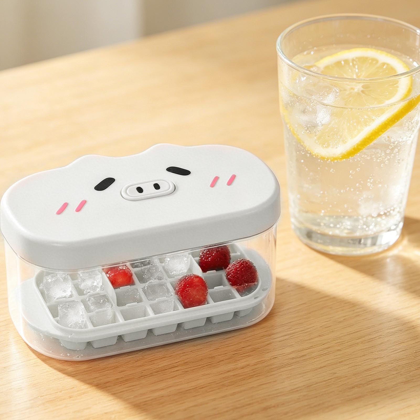 Plateau À Glaçons Avec Boîte De Rangement Moule Réutilisable 24 Alvéoles