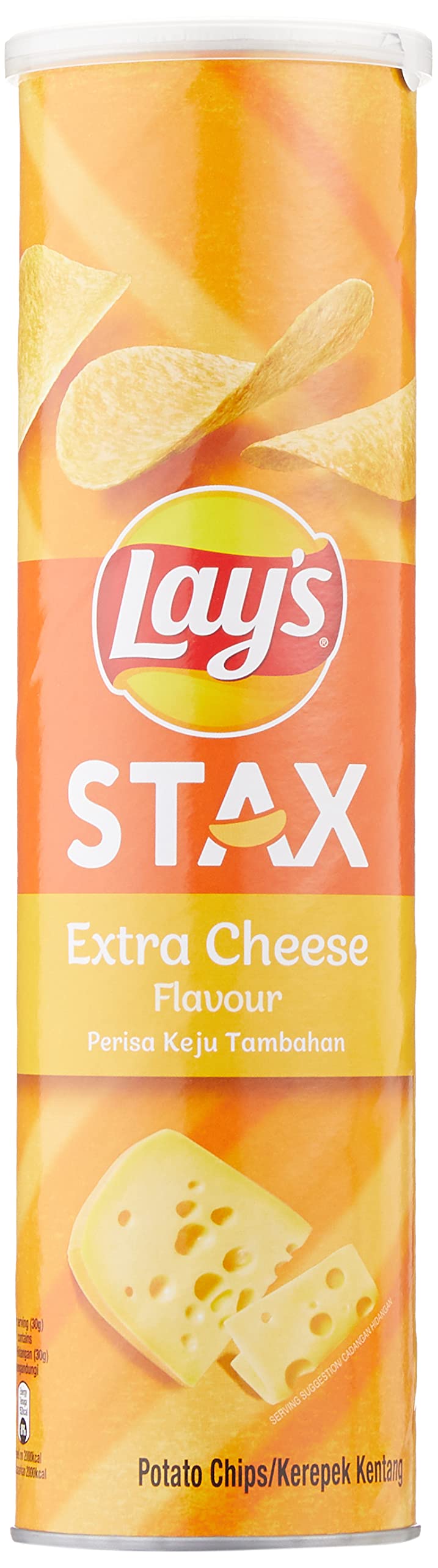 DECADENT FOODS Lay's STAX Extra Cheese Flavour Potato Chips, Stackable Crisps 135g (Product Of Malaysia)-image-13