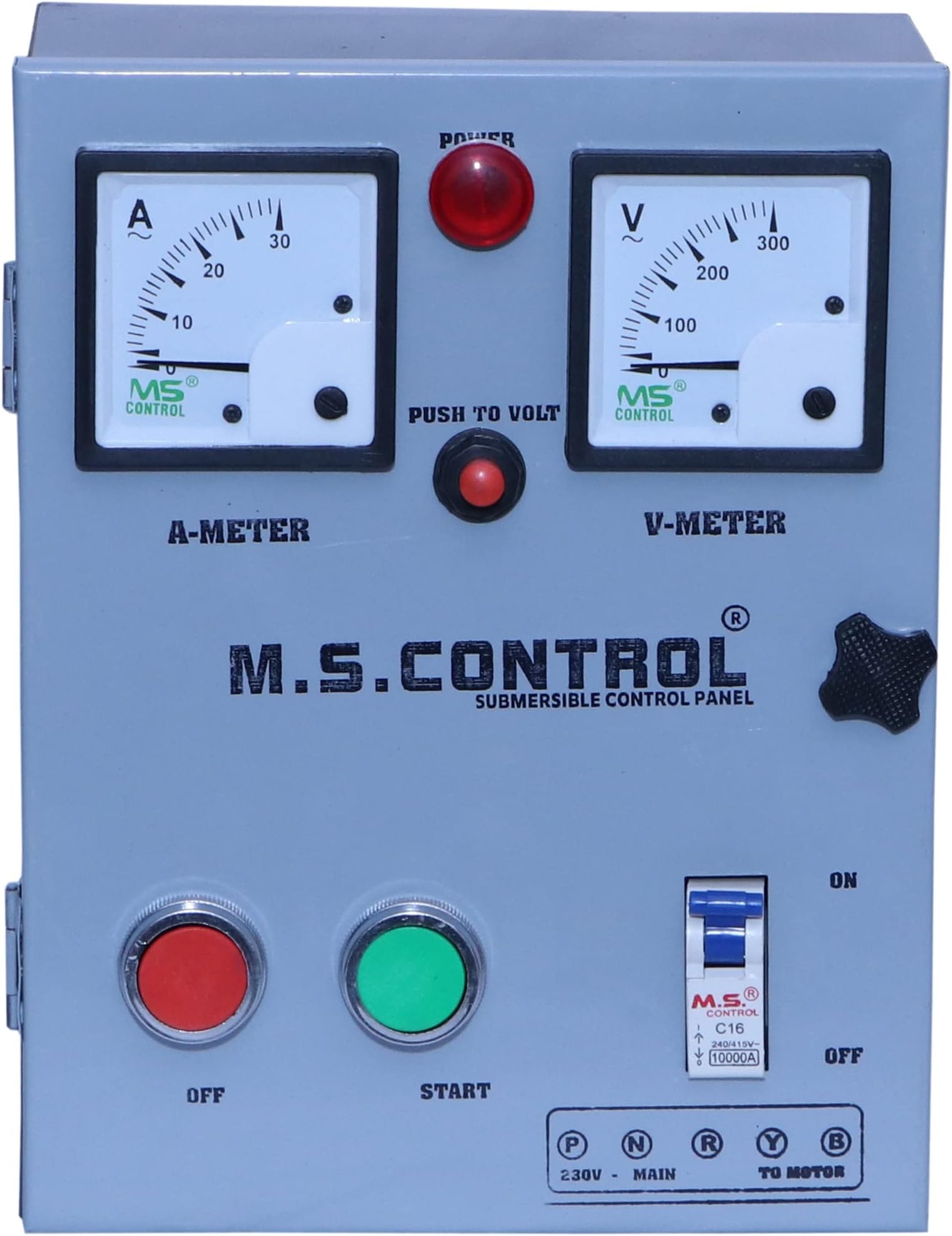 MS CONTROL M S Control 1 Hp Single Phase Panel Pump/Starter Submersible Water Pump (1 Hp