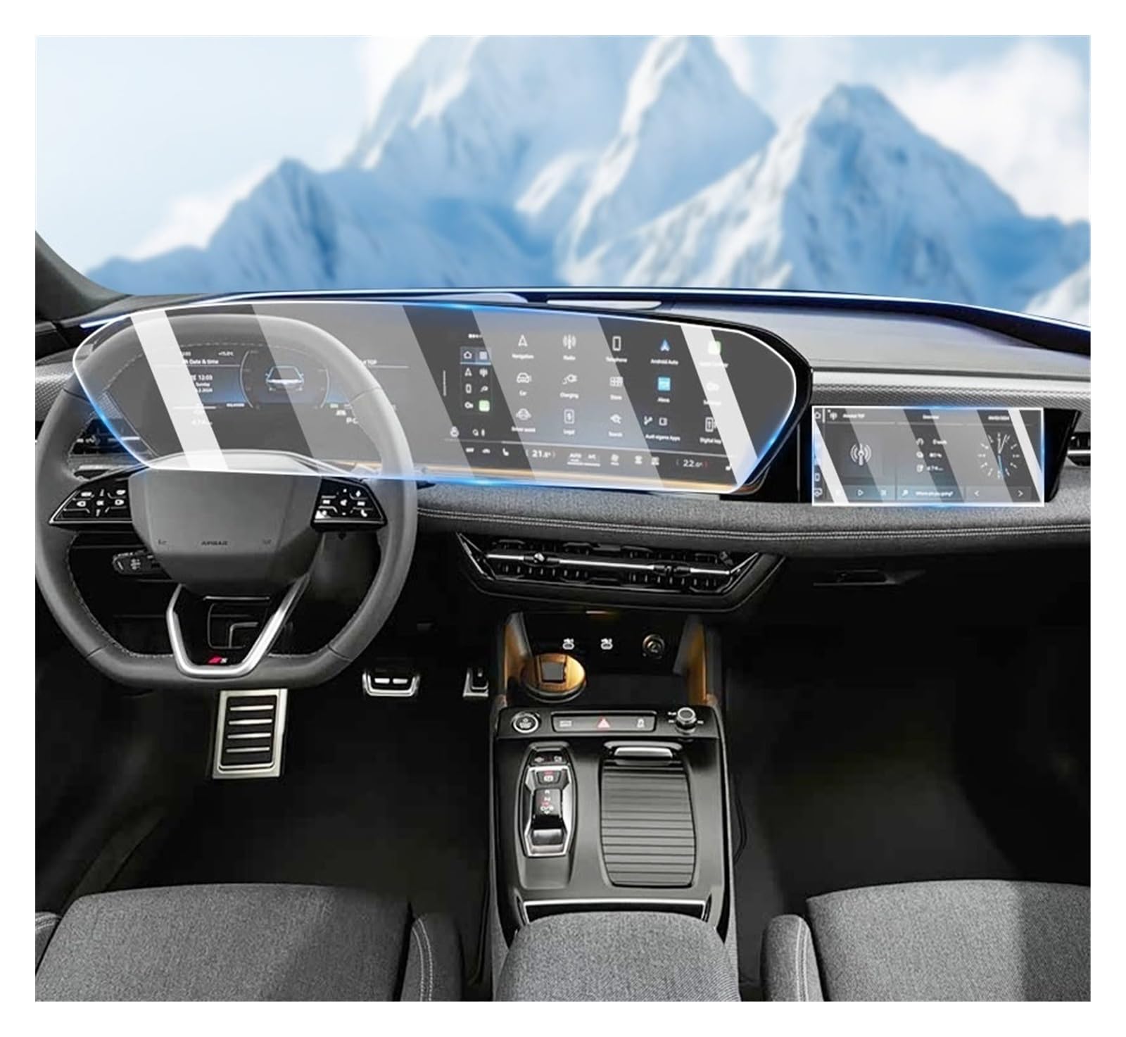 Pellicola Protettiva Opaca Antiriflesso per Console Schermo di Navigazione in TPU Resistente Ai Graffi per Au&di A6 E&Tron per Avant Sportback Pellicola Protettiva displays