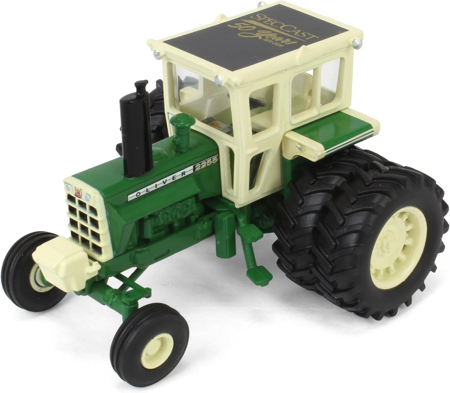 spec cast Oliver 2255 Tractor with Duals & Cab, 1/64 Scale Model by 50th Anniversary Edition