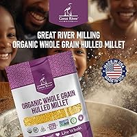 Vista 8 de Great River Milling Mijo orgánico con cáscara Grano antiguo de grano entero Sin gluten y superalimento de alto contenido de fibra Sin OMG