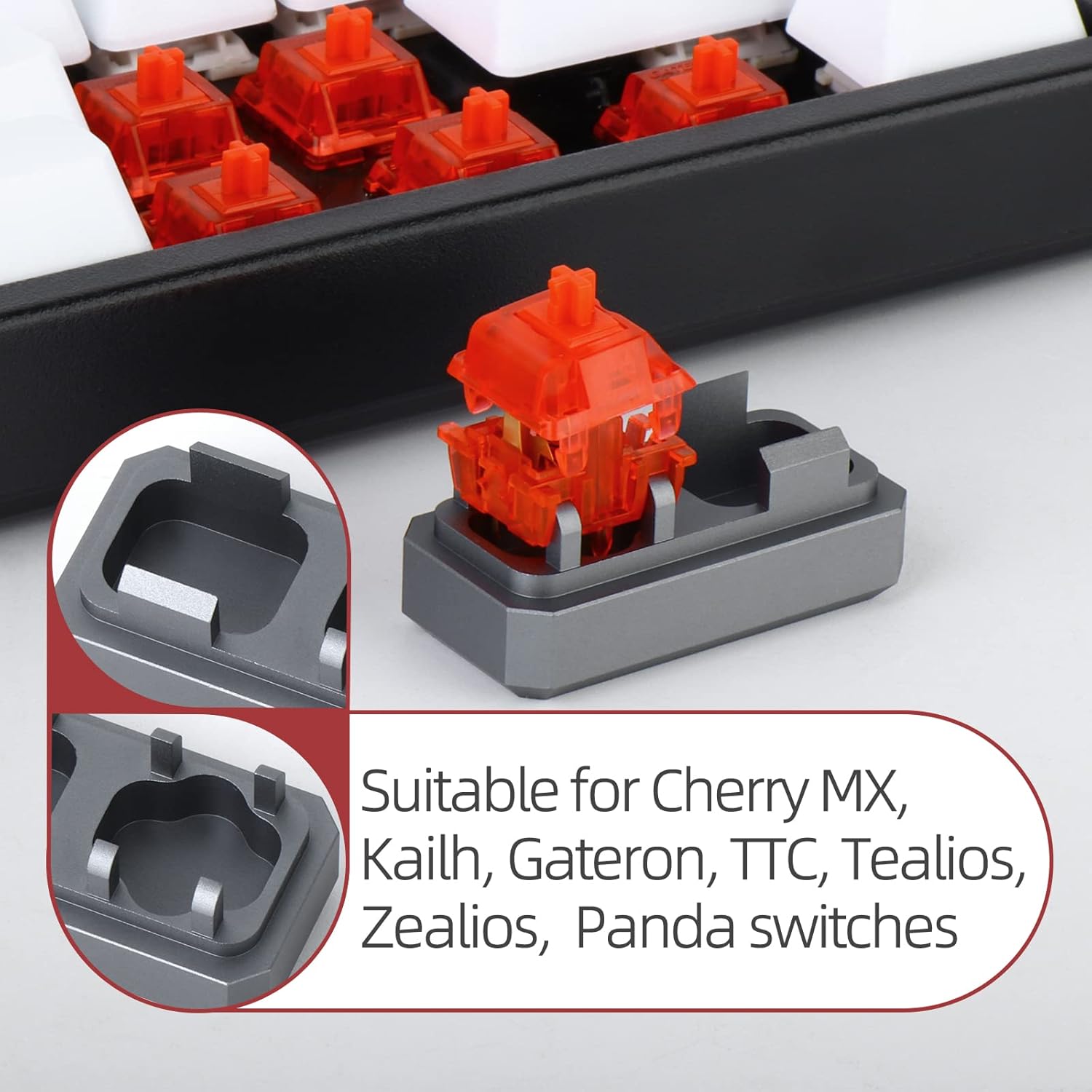 YIMAGUJRX 32 Switches Acrylic Lube Station,Keyboard Lube Kit,Switch Opener,Switch Lube,Switch Puller,Keycap Puller,Switch Lube Tool for Custom Mechanical Keyboard (12Pcs)