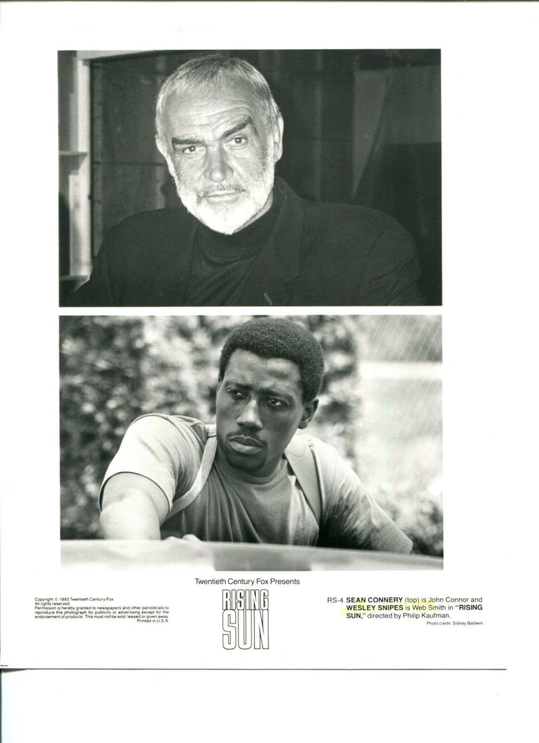 Sean Connery Wesley Snipes Rising Sun Original Press Still Movie Photo