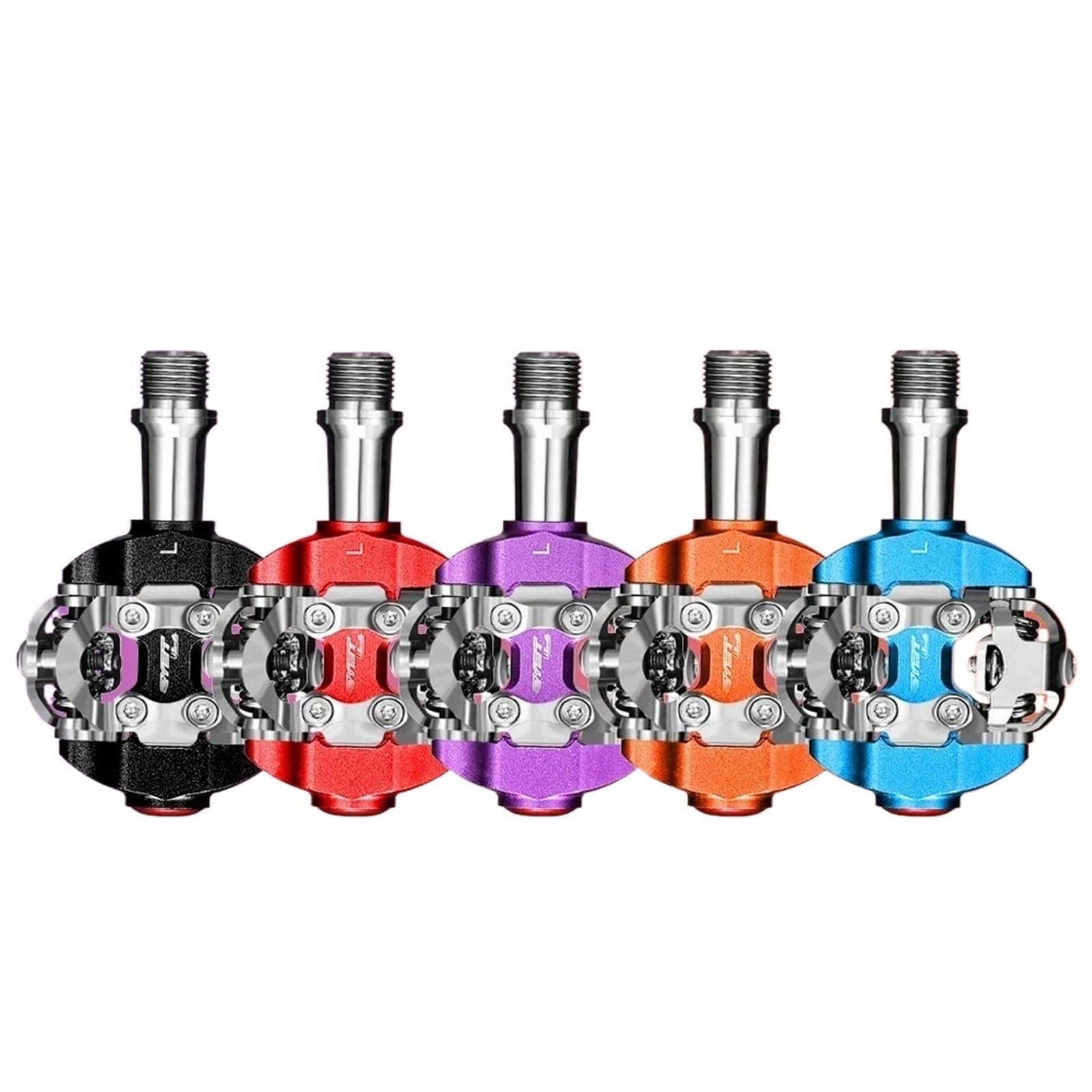 Genérico Compatible con Pedales automáticos RYET MTB SPD, Piezas de Ciclismo de Bicicleta de montaña de Plataforma Dual ultraligeras,Piezas