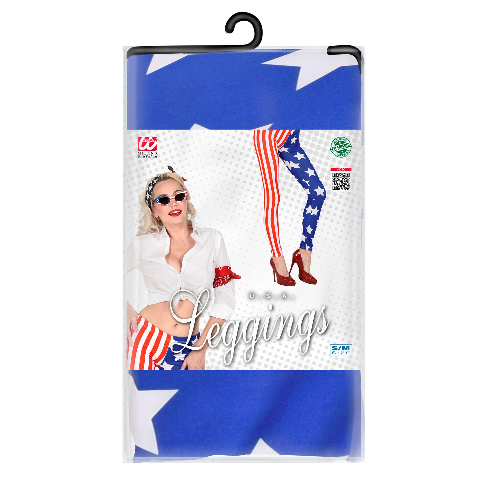 W WIDMANN MILANO Party Fashion - Damskie legginsy USA, amerykańska flaga, sport, kostium