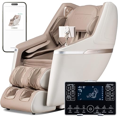 2025 3D Full Body Massage Chair: Zero Gravity Shiatsu Massager Chairs for Office - SL Track Back Heating Massaging Recliner for Home Family