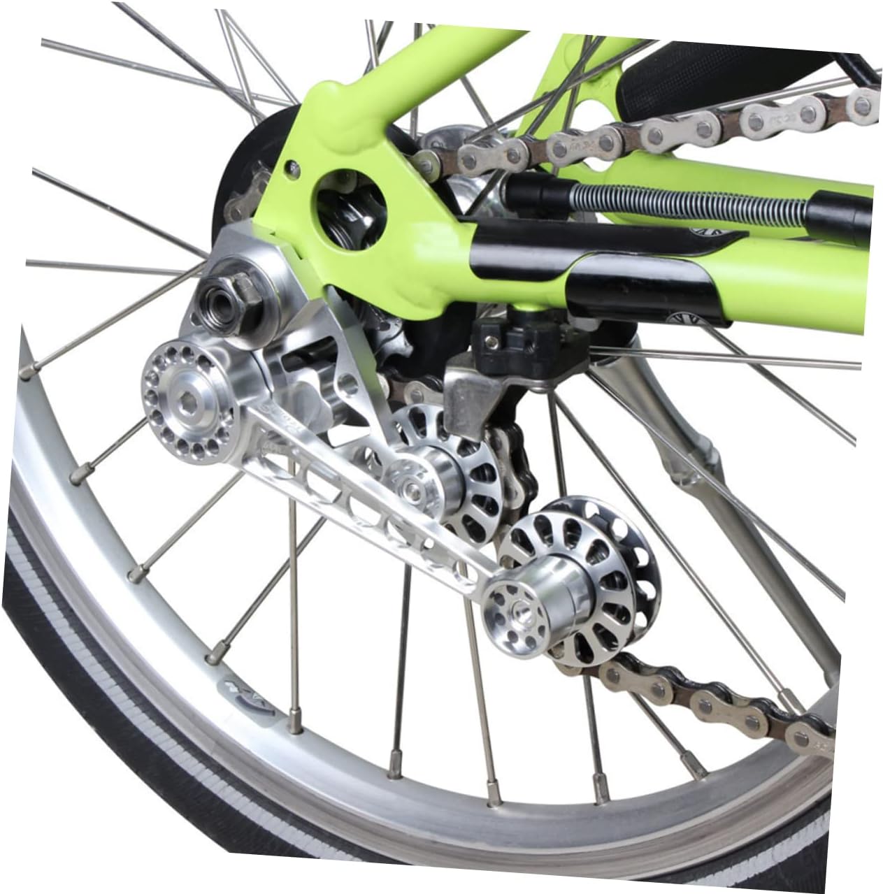 Aluminum Alloy Chain Tensioner Bracket for Folding Bikes Lightweight CNC Design Durable and Easy to Install for Bike Accessories and Maintenance