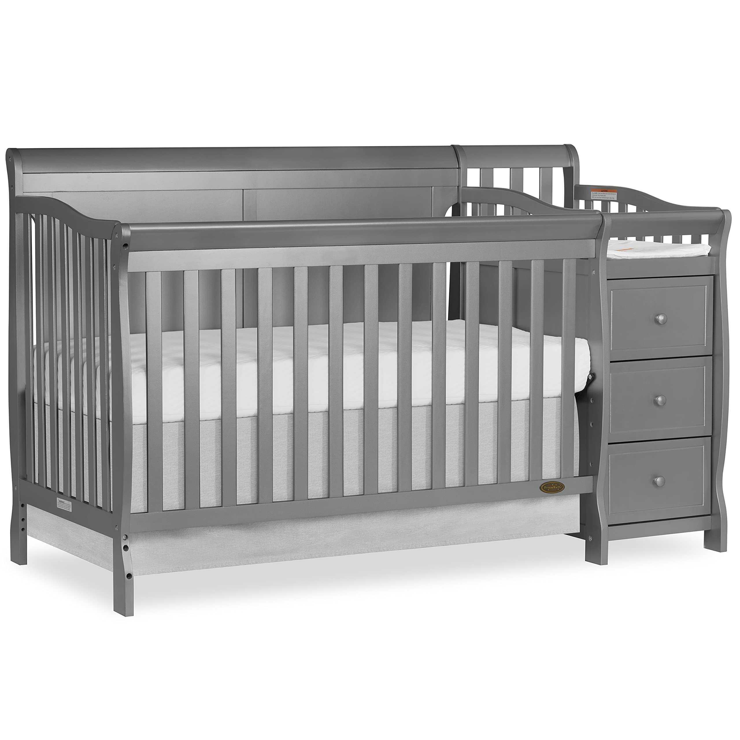 Dream On Me 5-in-1 Brody Full Panel Convertible Crib with Changer