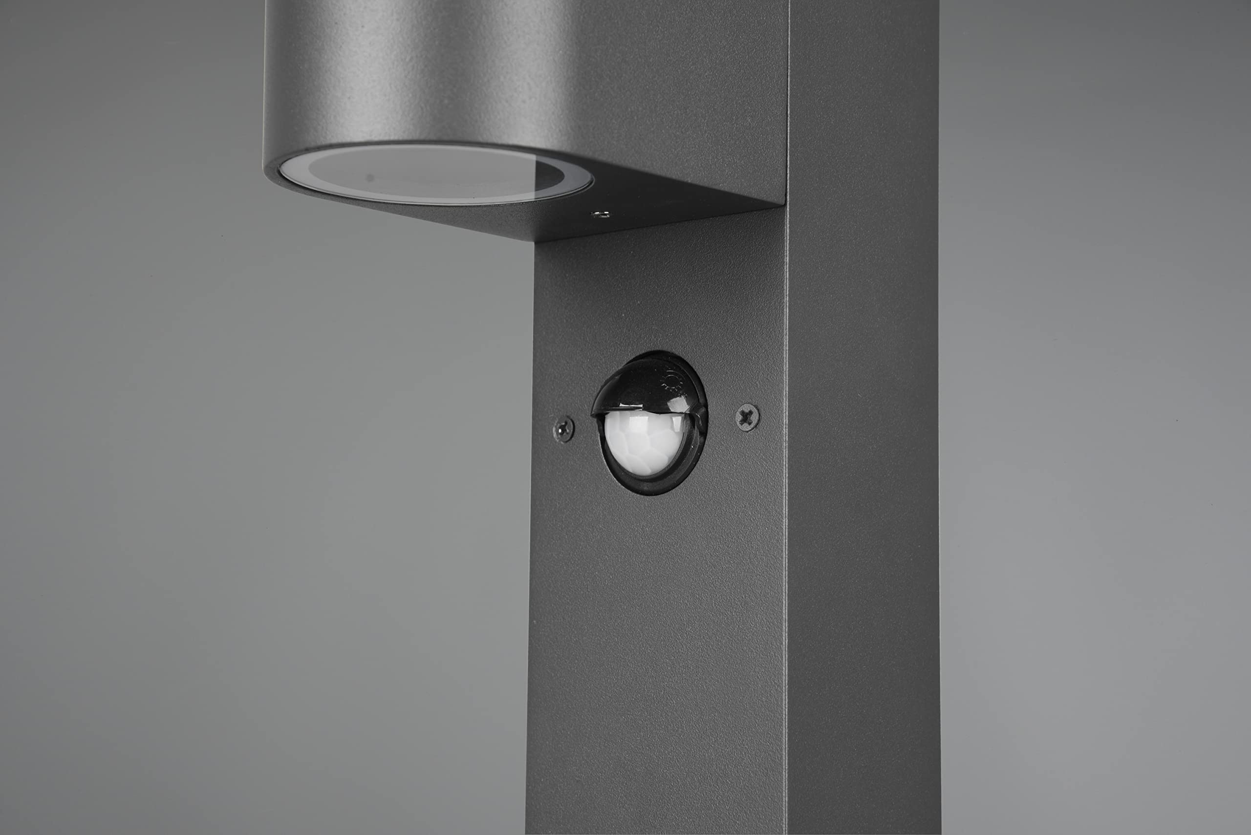 Trio Leuchten Außen Wegeleuchte Roya 514260142, Aluminium Druckguss Anthrazit, exkl. 1x GU10, Bewegungssensor