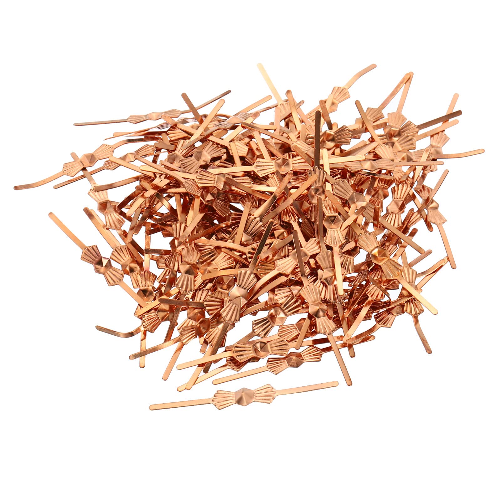PATIKIL Chandelier Connector Clip, 150 Pack 33mm/1.3" Length Chandelier Bowtie Pin Replacement for Fastening Crystals Lamp Ceiling Light Parts, Rose Golden