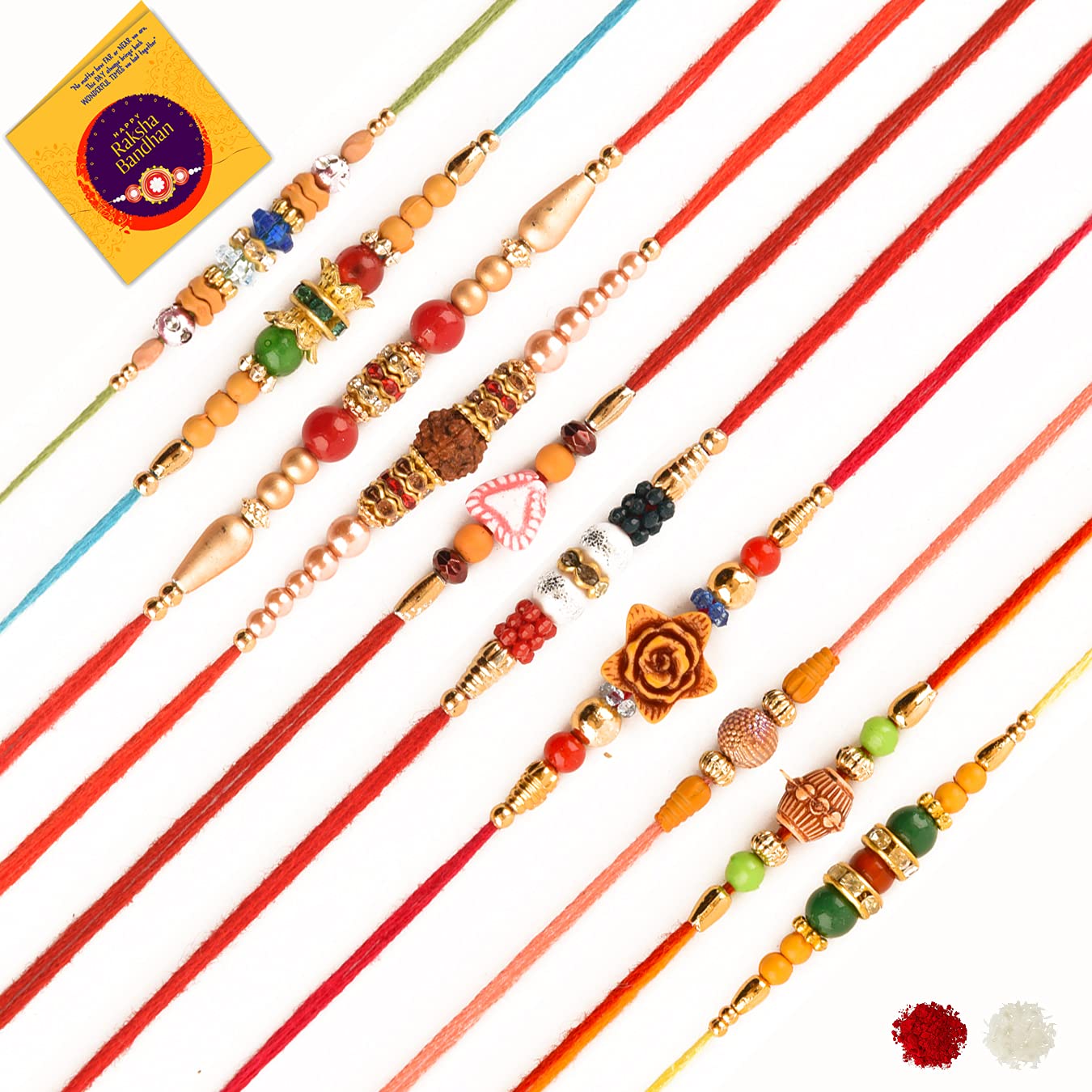 Swastikart Multicolour Combo of 10 Dora Rakhi Set for Men | Bulk Rakhi Set for Brother | with Best Wishes Rakshabandhan Greeting Card, Roli & Chawal | 10MRCOMBO63 (B09B1LK93H) Amazon Price History, Amazon Price Tracker