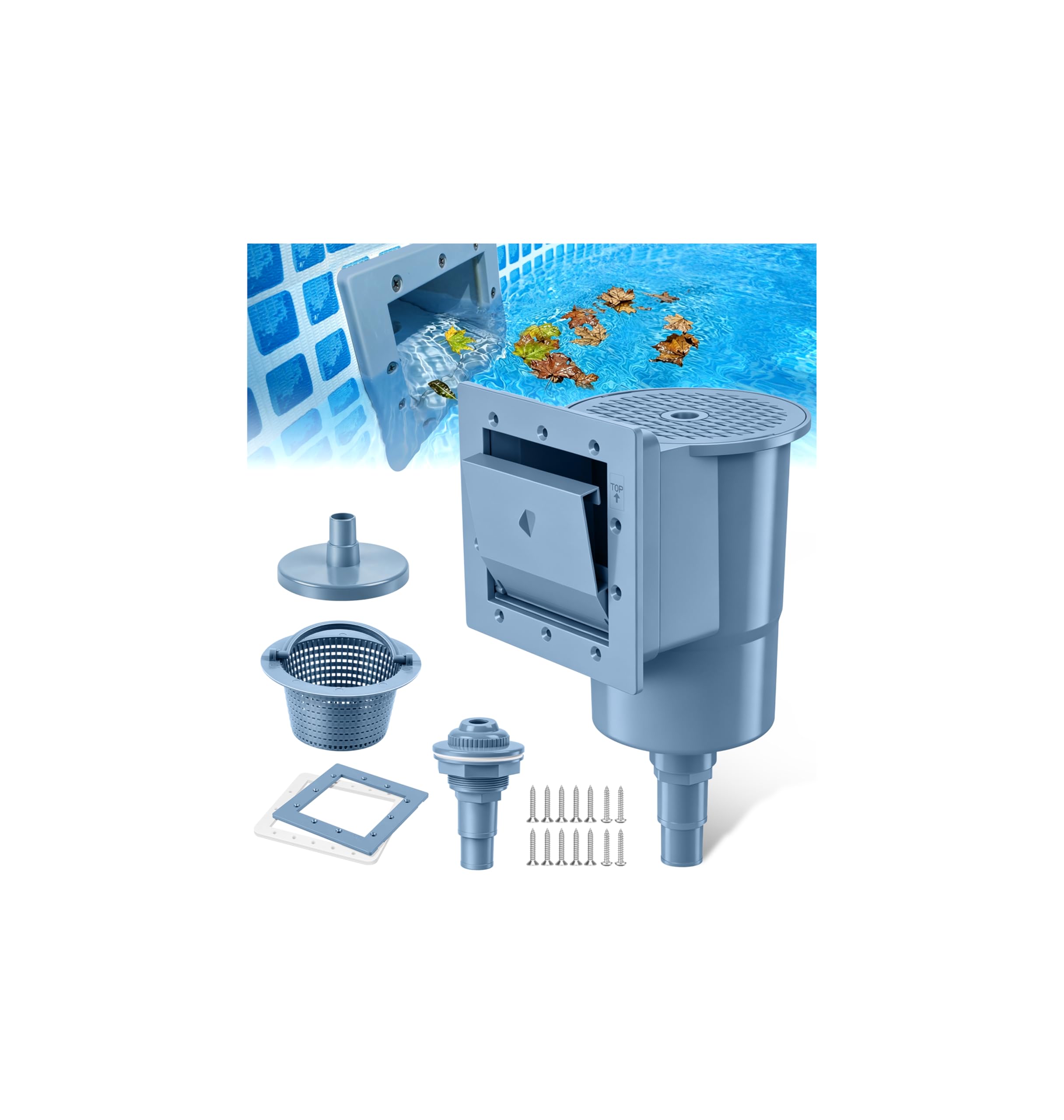 DeeprClean穿墙式游泳池吸污器 蓝色
