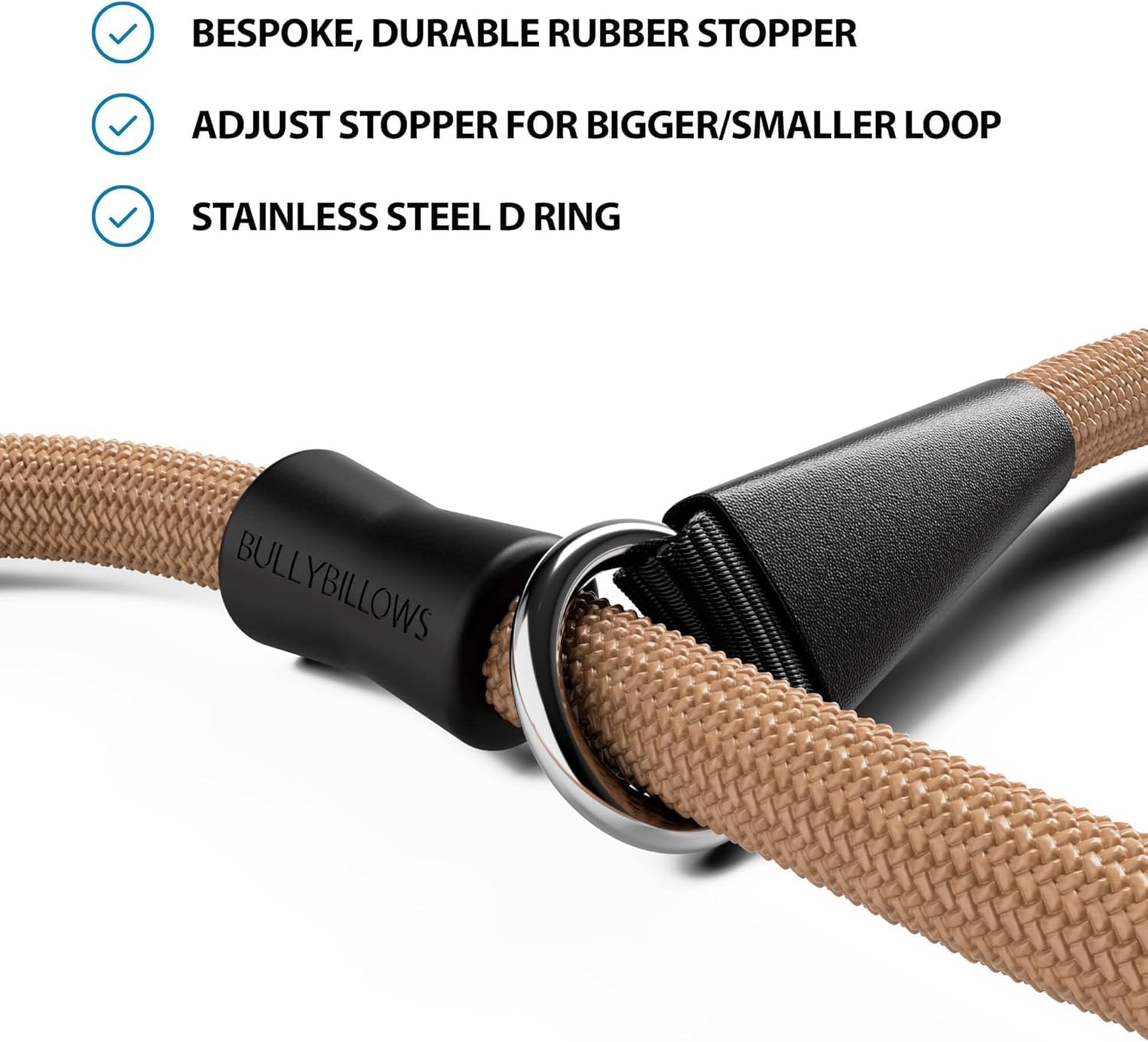 BullyBillows Guinzaglio da addestramento per cani |Dog Lead | Antistrappo e Antisoffocamento | 1,4 m con luce attiva | Materiali di alta qualità | Per cani forti e di tutte le razze |Nero