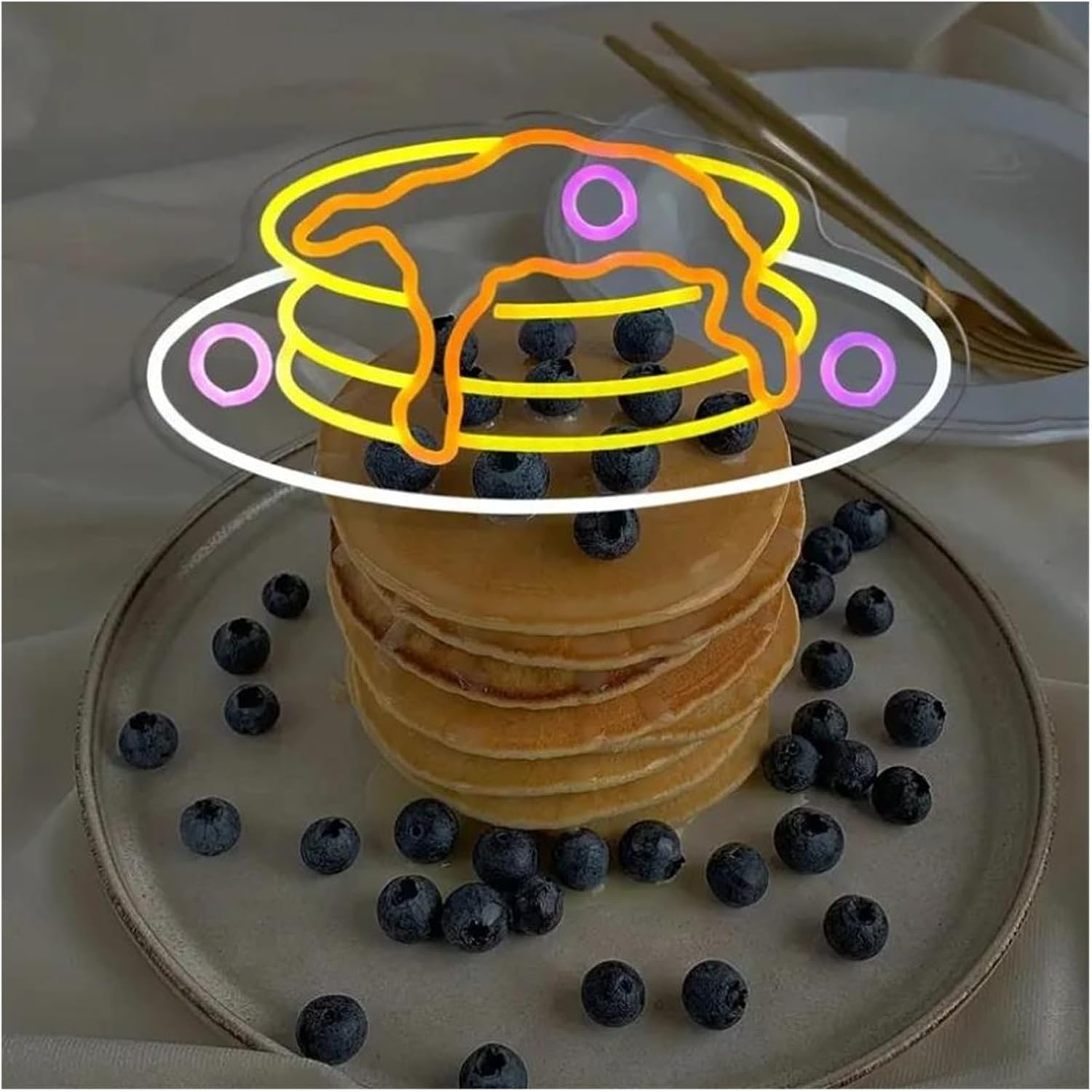 アートデコレーション ライト パンケーキマフィン LED ネオン