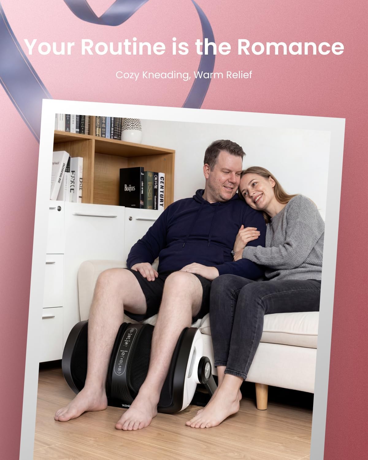 RENPHO Shiatsu Foot Massager with Heat, Foot and Calf Massager, FSA Eligible Items Only List, Deep Kneading Massage for Plantar Fasciitis Relief, Valentines Day Gifts for Women Men Size 14 - Image 3