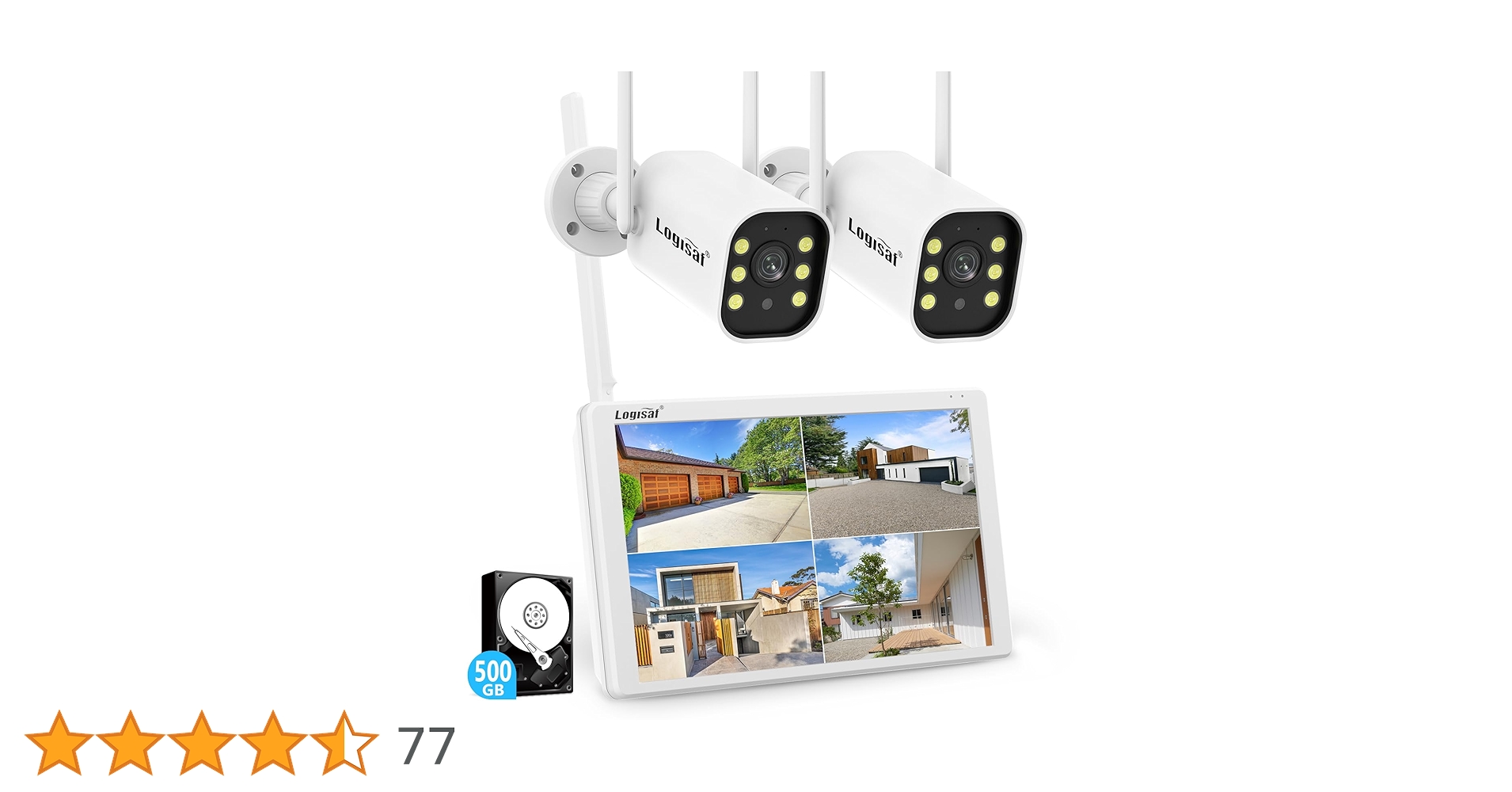 Amazon.co.jp: 【800万画素対応・信号強化】防犯カメラ 屋外 2台