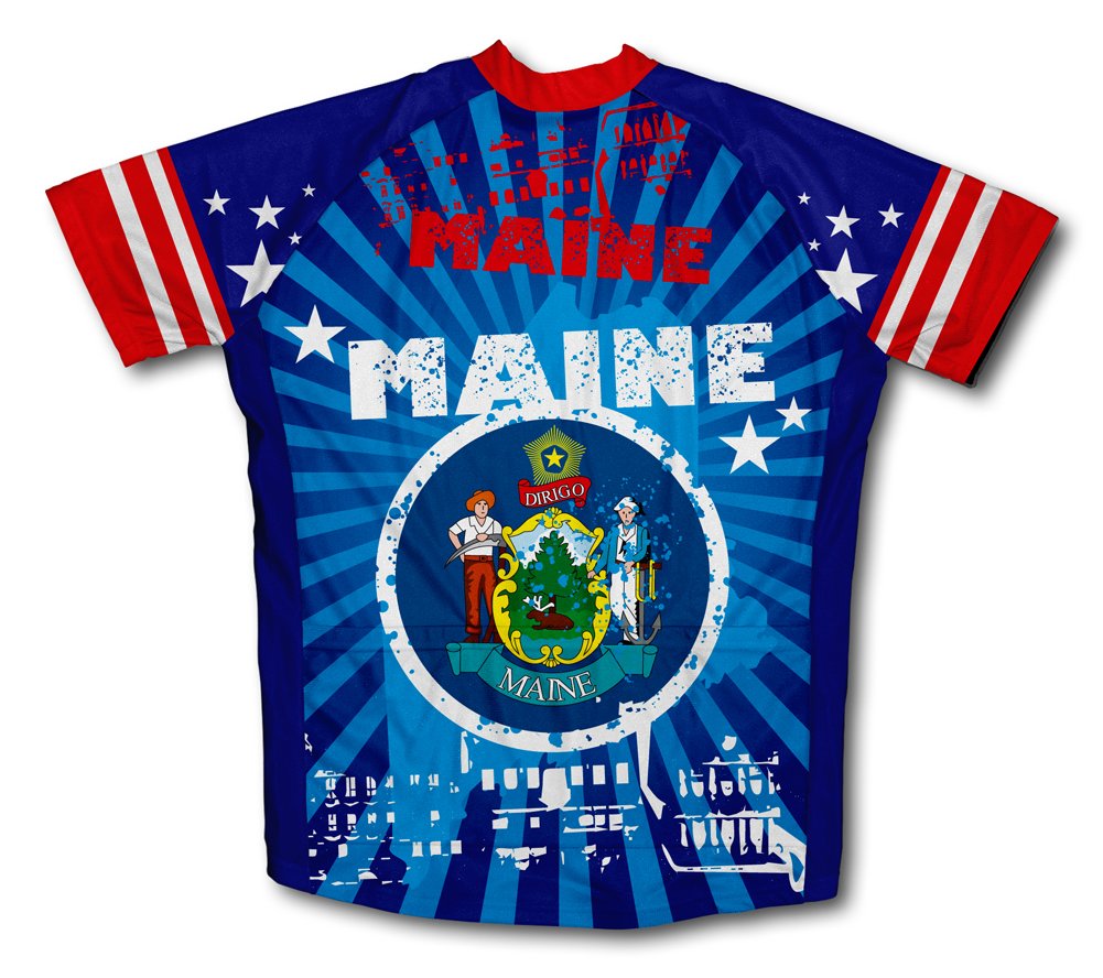 ScudoPro Maine Short Sleeve Cycling Jersey for Men - Size 4XL Blue