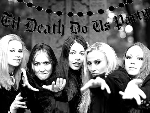 Miniatura 7 de JeVenis Cartel Goth Til Death Do Us para fiesta de despedida de soltera, negro gótico, compromiso, despedida de soltera, fiesta de despedida de