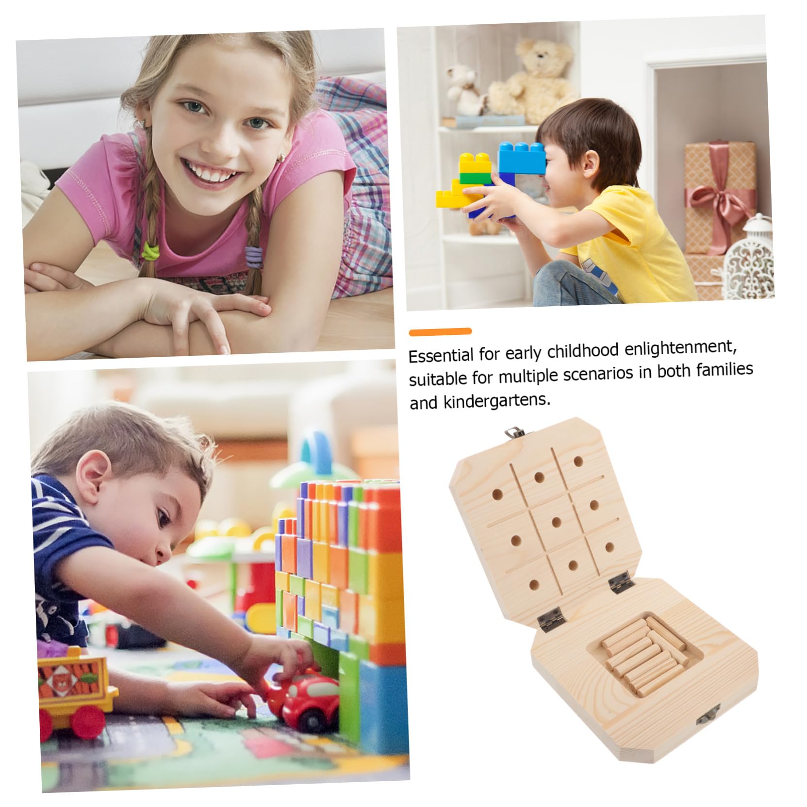 Juguetes Montessori de Madera Sensory Training Toys para Pequeños Tablero Educativo para Desarrollo Motriz Fino Balance y Coordinación para Casa y Aula Regalo de Cumpleaños