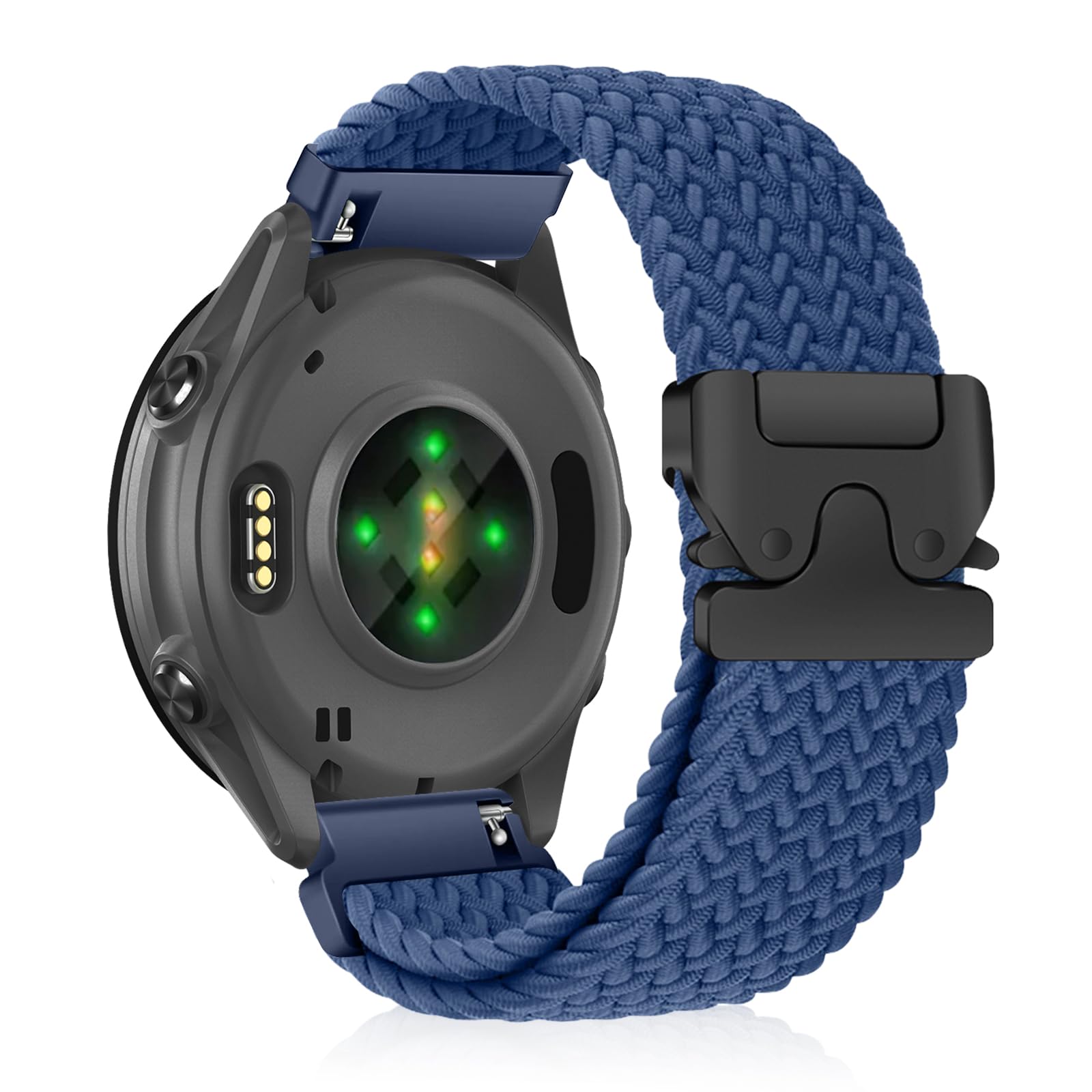 CiimWaa 20mm Geflochtenes Armband für Garmin Forerunner 570 42mm/Garmin Vivoactive 6/5/Approach S50/S44, Elastisch Weich Sport Nylon Armbänder für garmin Forerunner 165/165 Music