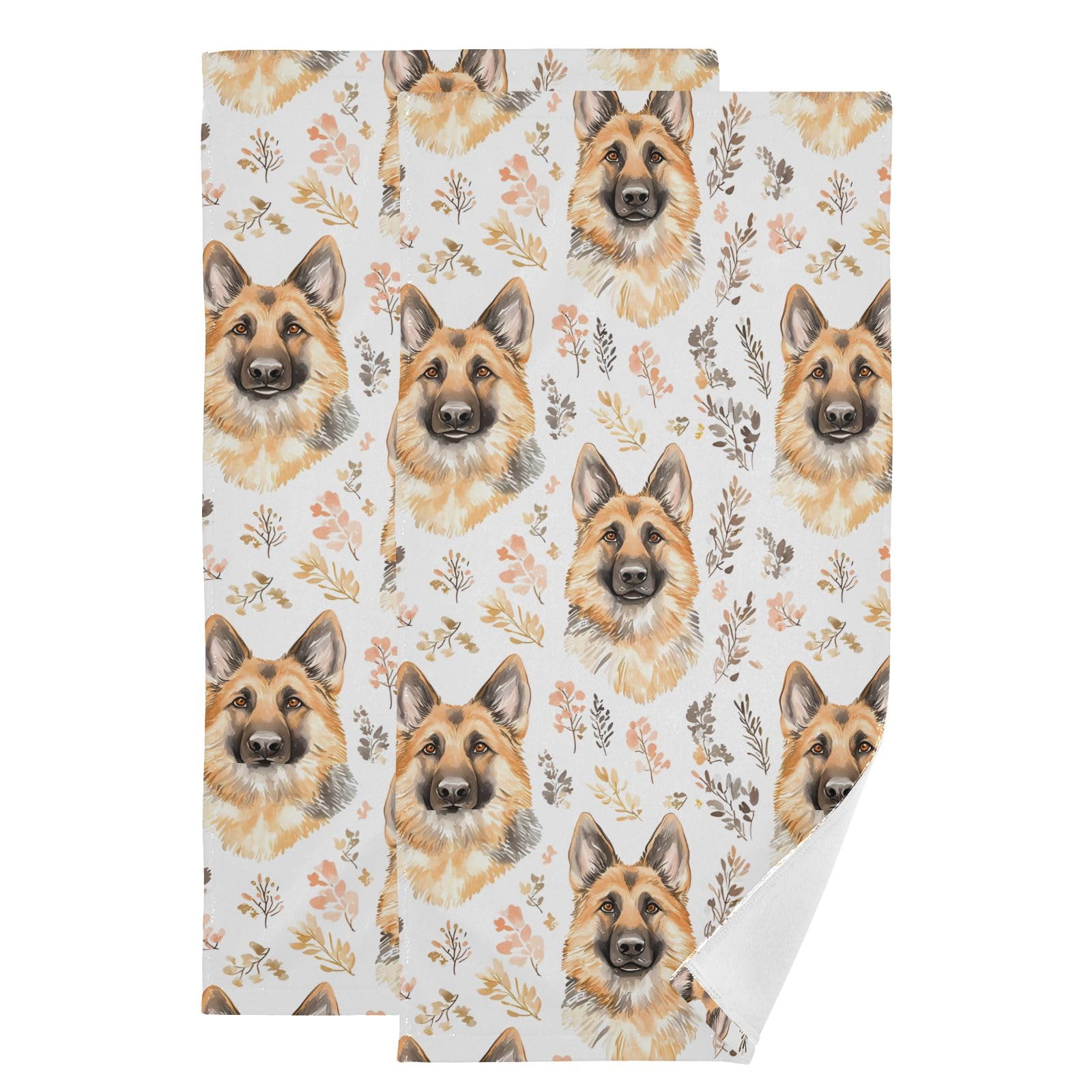 Toallas de pastor alemán en algodón absorbente de 36 x 72 cm para gimnasio