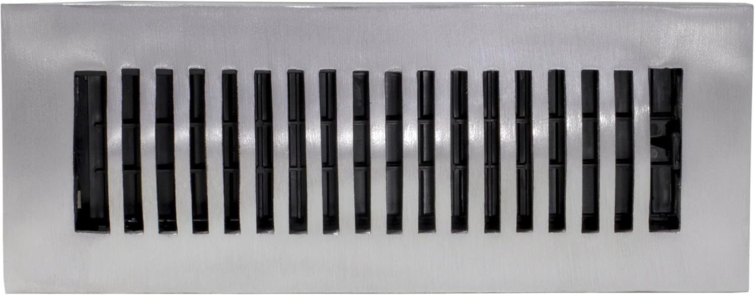 Decor Grates LA310-NKL 3-Inch by 10-Inch Aluminum Floor Register, Nickel