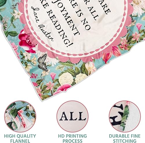 Miniatura 5 de toneay Manta de regalo para amantes de los libros, manta de lectura de 50 x 60 pulgadas, regalos para mujeres bibliotecarias, regalos para amantes