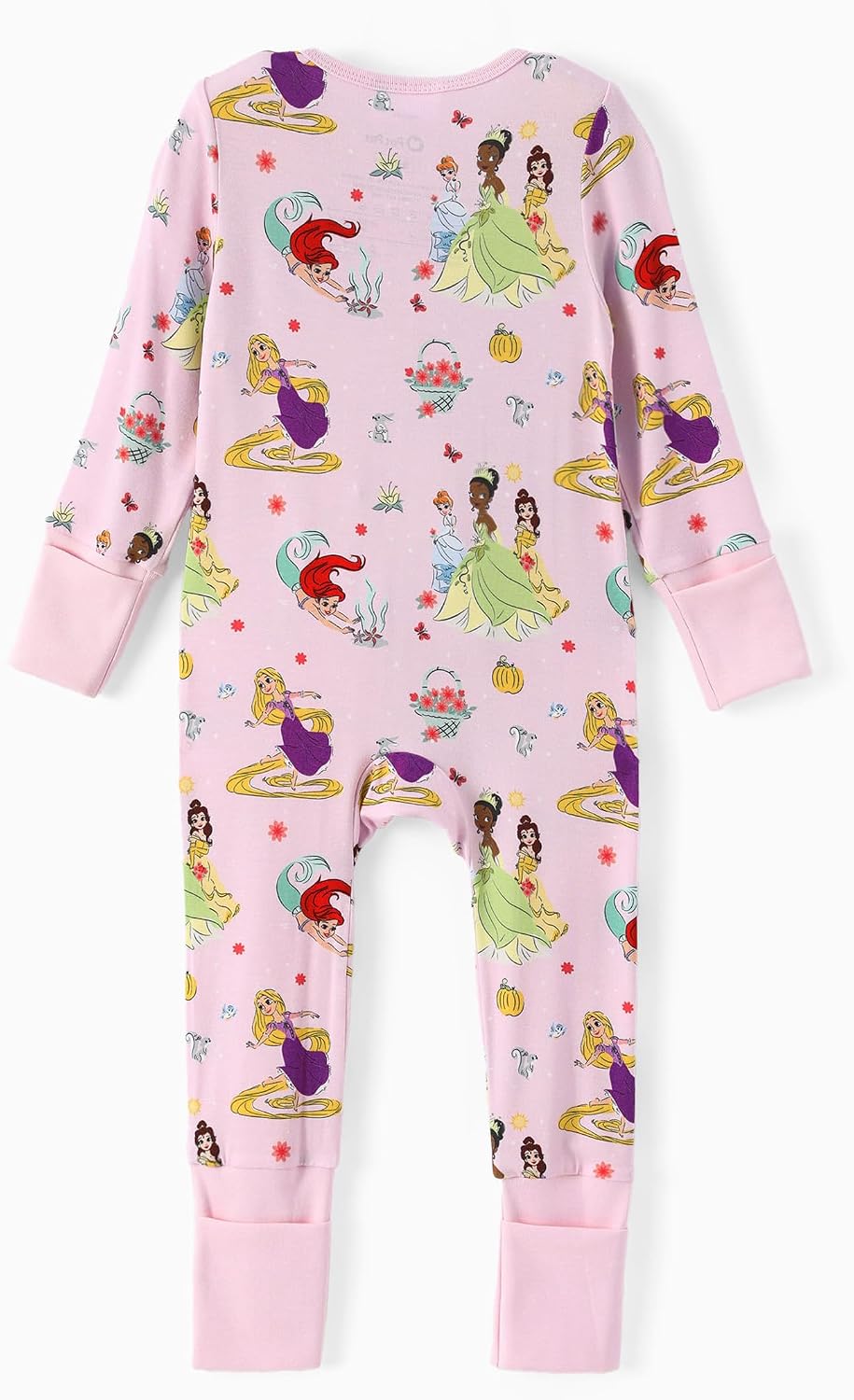 Disney Princess Stitch Marvel Baby Viscose Made from Bamboo Long Sleeve Footie Romper Zipper Outfit Newborn to Infant
