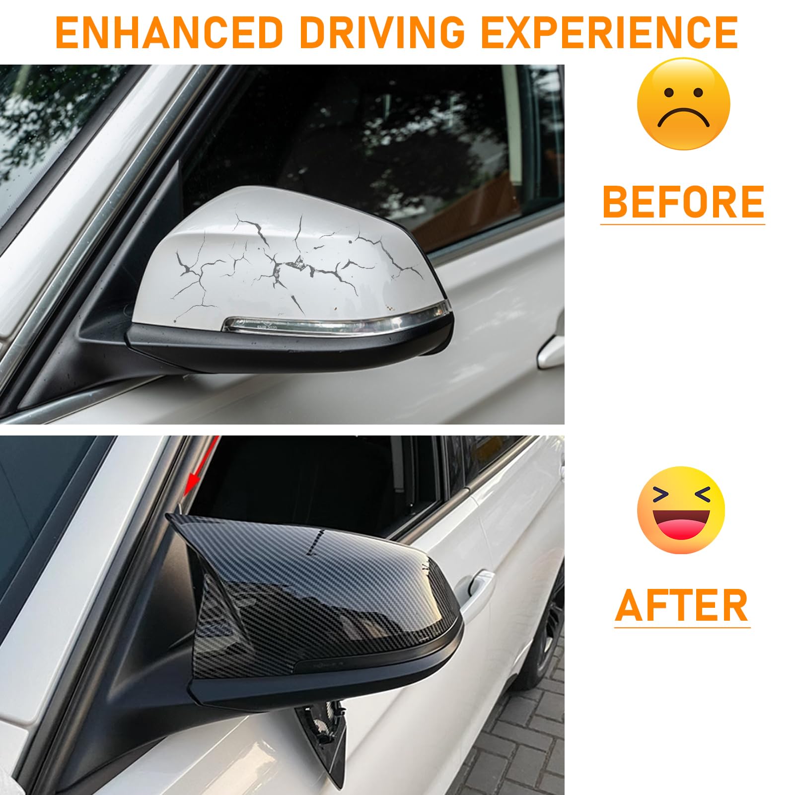 Abakus Copertura Specchio Esterno Destro Adatta Per Bmw 3 Serie E90