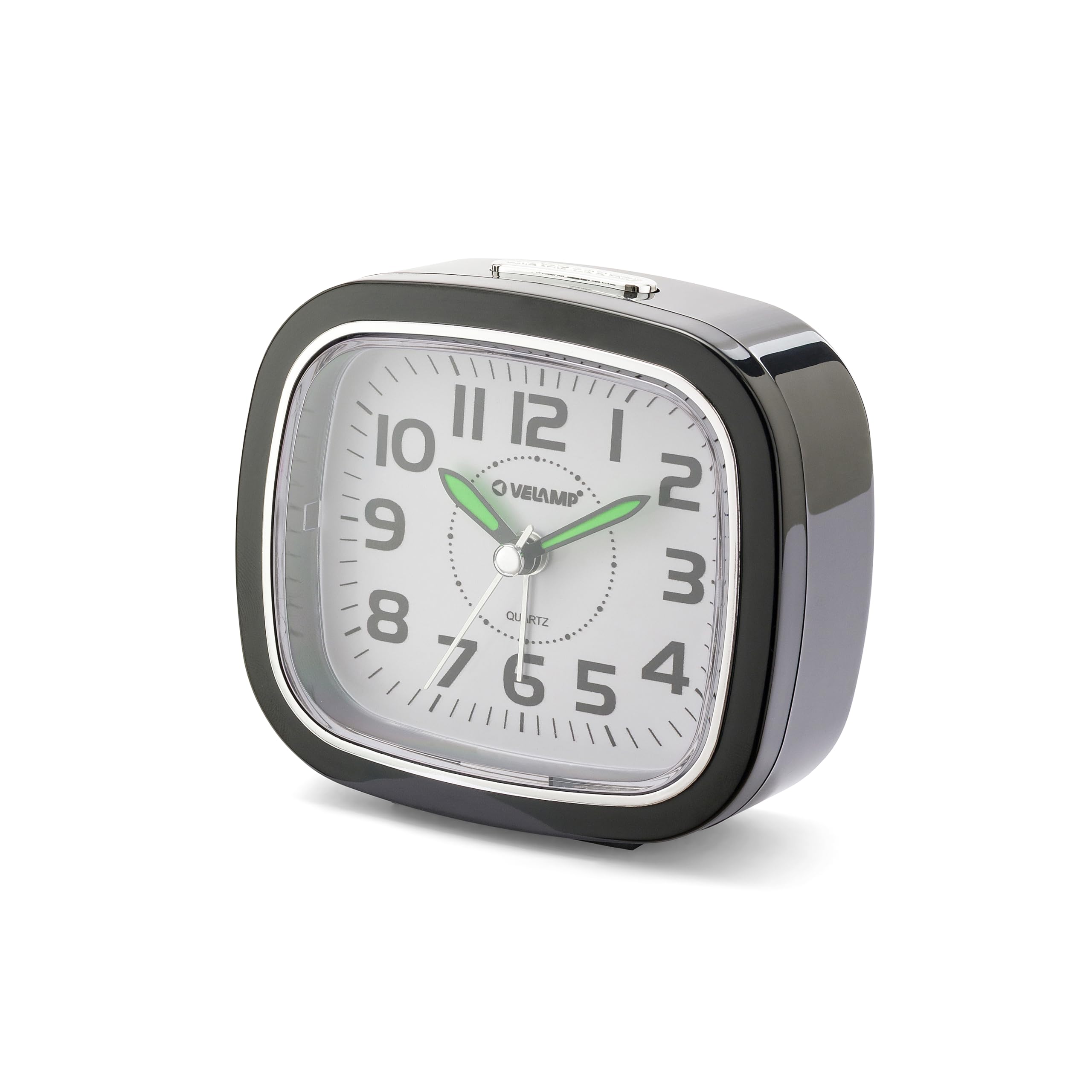 Velamp Bedside Alarm Clock, Silent Analog Quartz Alarm Clock with Light, Non-Ticking, Simple Table Clock with Snooze Function, Suitable for Bedrooms, Desks, Travel...