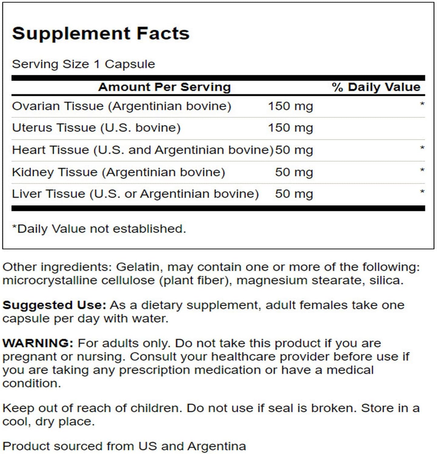 Swanson Multi-GLANDULAR for Women 60 Cap
