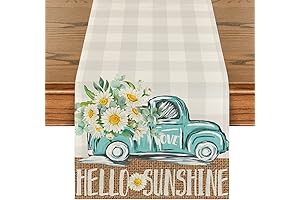 Artoid Mode Spring Table Centerpiece: Truck Hello Sunshine Daisy Runner