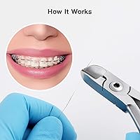 Vista 6 de Alicates de corte de ligadura dental, alicates de corte de alambre de luz ortodóntica, instrumentos con punta, herramienta de instrumento dental