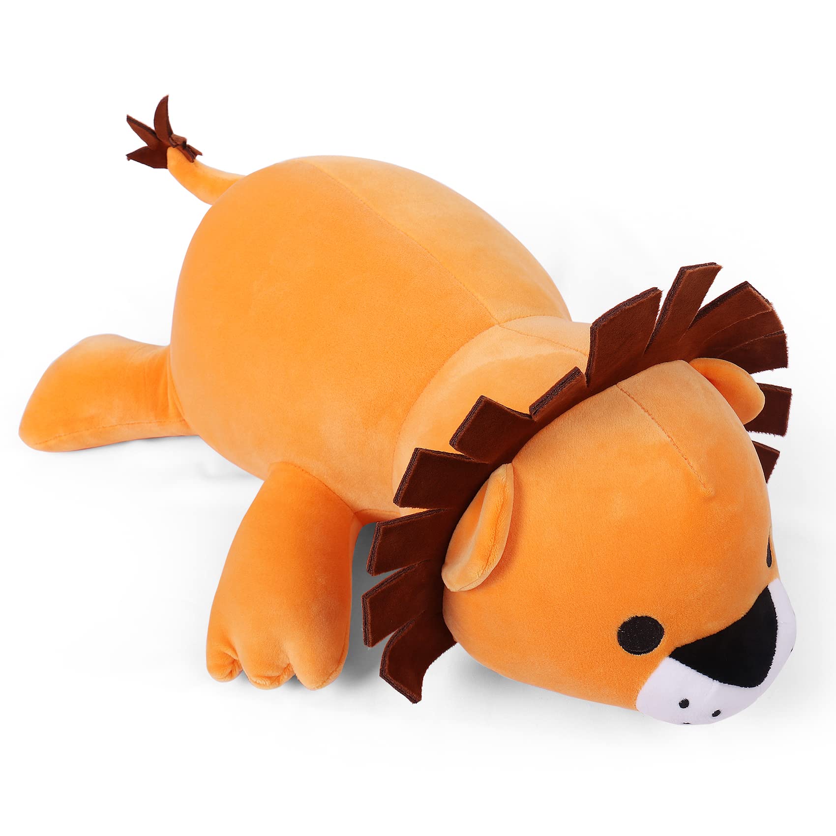 Weighted Lion Stuffed Animals 24 4 2lbs Cute Cuddle Plushie Toy Weighted Plush Throw Pillow for Children Kids