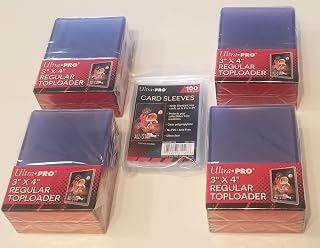 Ultra Pro 3" x 4" Clear Regular Top Loaders - 100 Total + Ultra Pro Clear Soft Sleeves - 100 Total